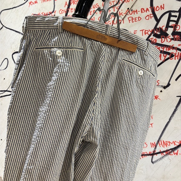 Vintage 90s Ralph Lauren Polo Seersucker  Trouser Pants - Picture 6 of 7